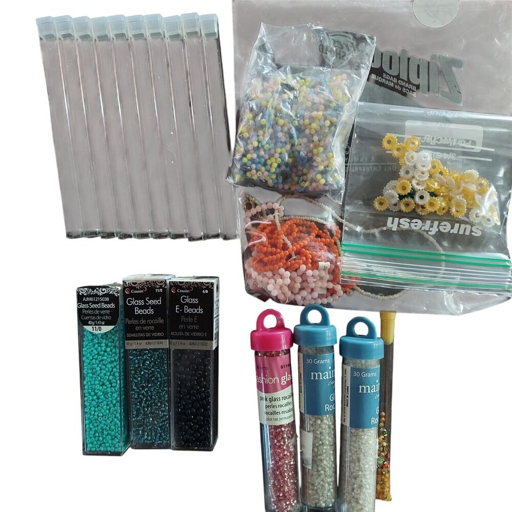 Beads and Tube Containers Lot - Picture 2 of 6